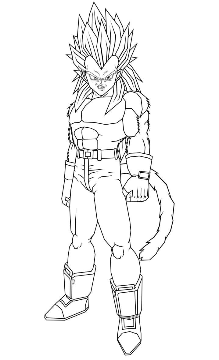 Fise de colorat cu Imagine Vegeta pentru imprimare