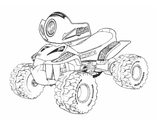 Fise de colorat cu Imagine cu ATV