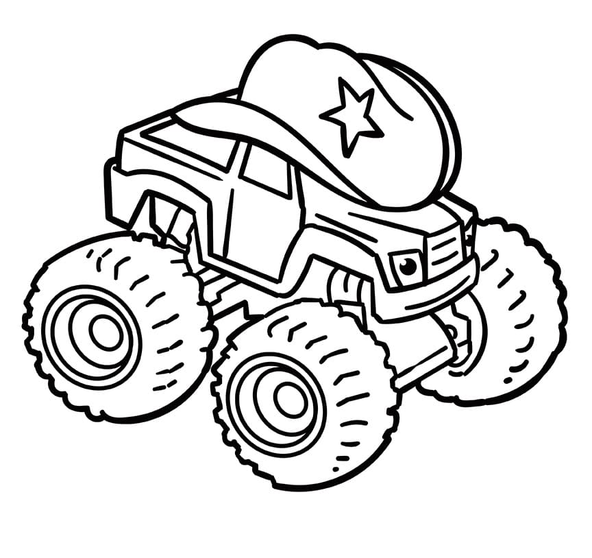 Fise de colorat cu Imagine cu Blaze și Mașinile Uriase