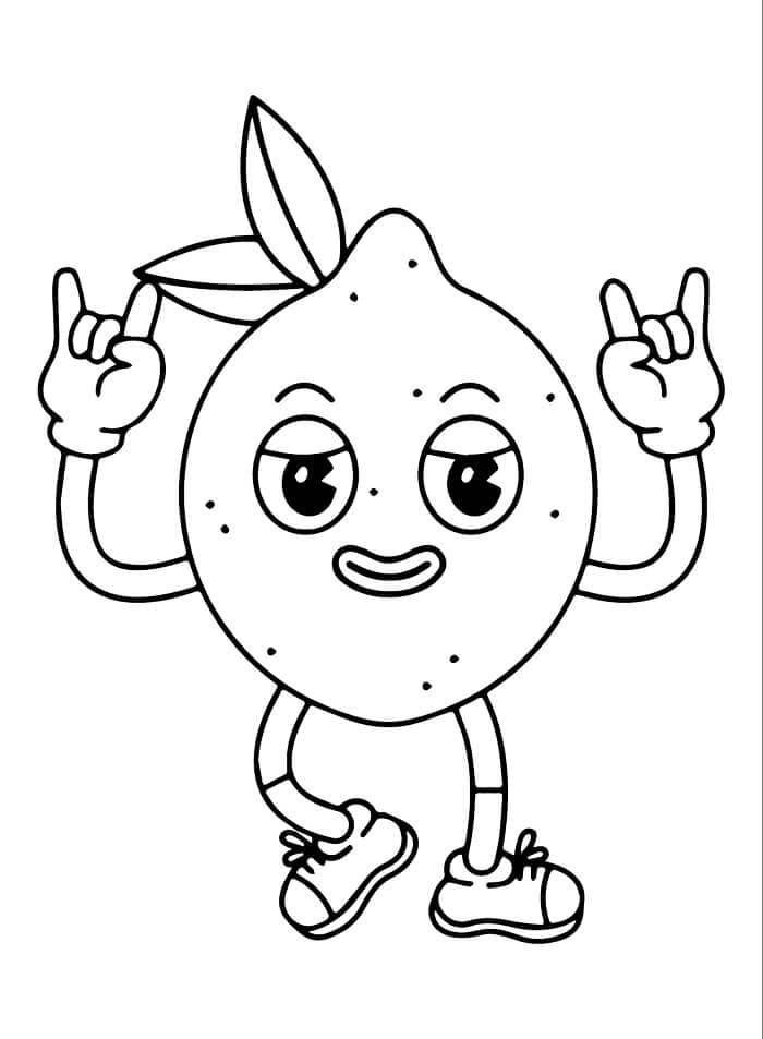 Fise de colorat cu Imagine imprimabilă cu lămâie