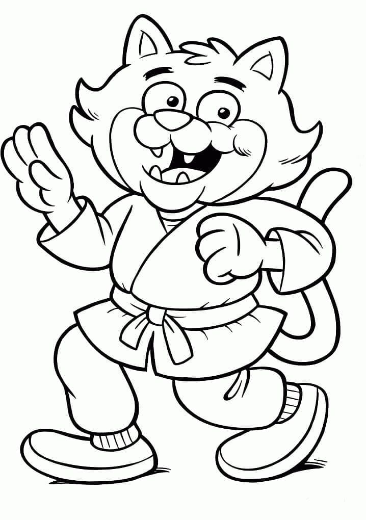 Fise de colorat cu Imagine karate gratis