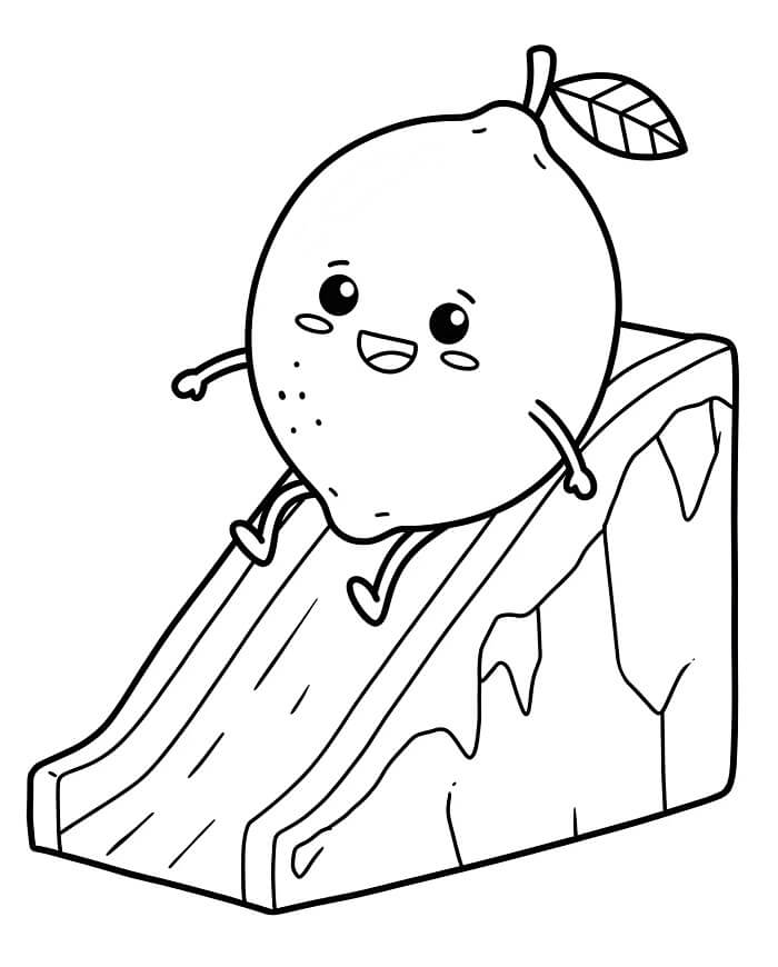 Fise de colorat cu Imagine lămâie gratis