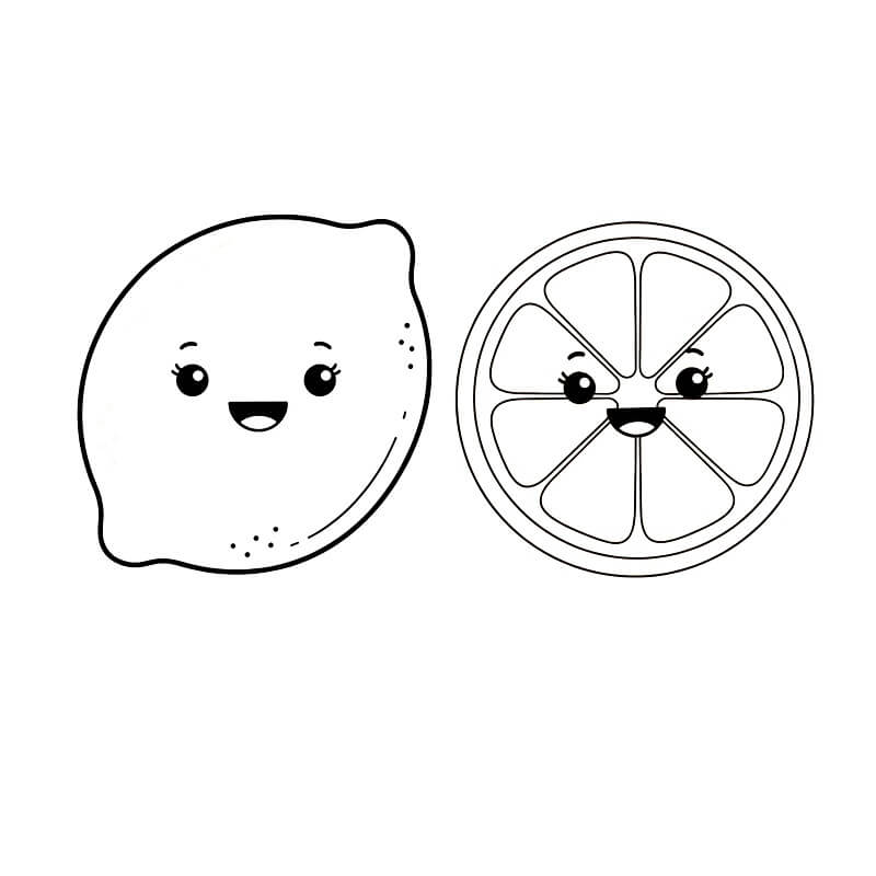 Fise de colorat cu Imagine lămâie pentru imprimare