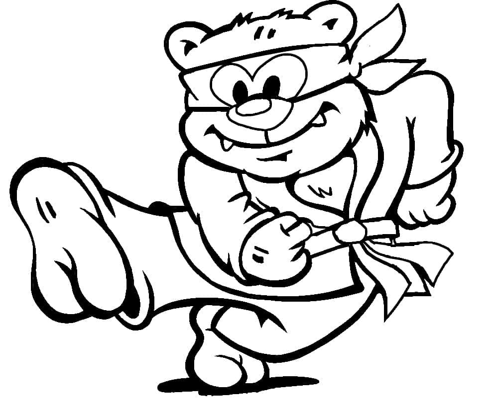 Fise de colorat cu Karate de tipărit