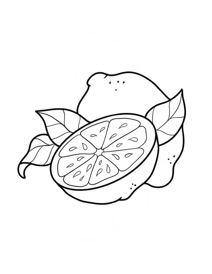 Fise de colorat cu Lămâie gratis