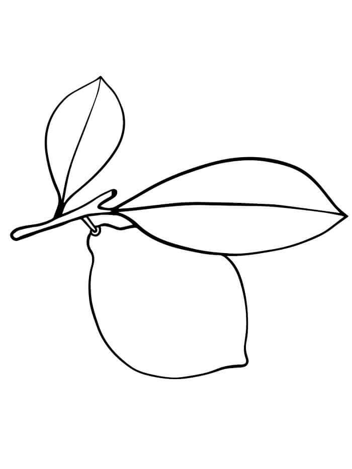 Fise de colorat cu Lămâie imprimabilă fără plată