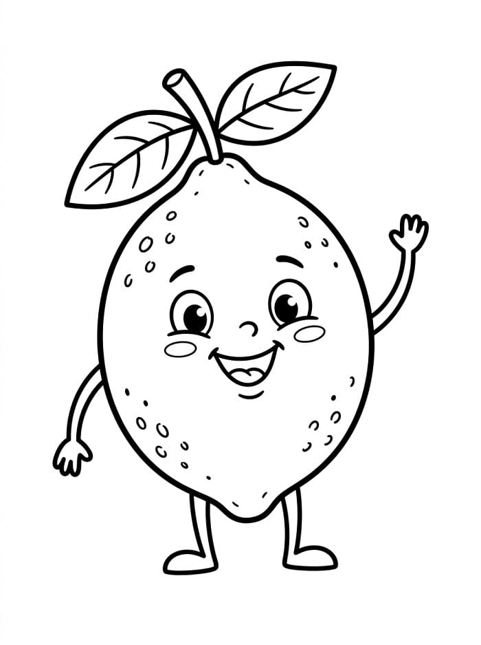 Fise de colorat cu Lămâie imprimabilă gratuit