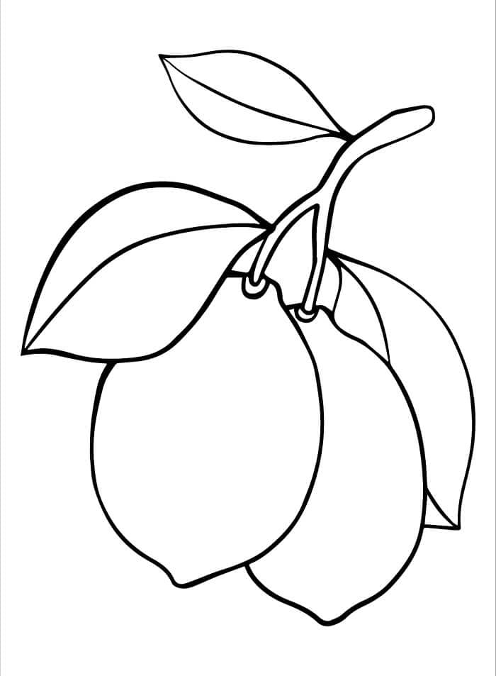 Fise de colorat cu Lămâie imprimabilă pentru copii