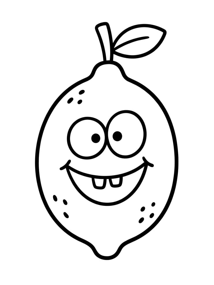 Fise de colorat cu Lămâie imprimabilă