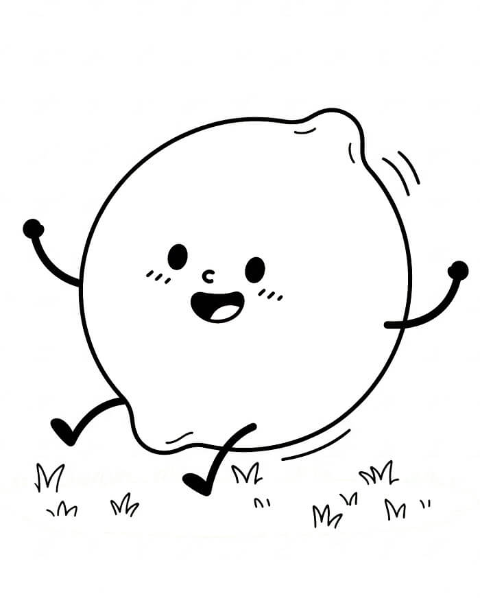 Fise de colorat cu Lămâie pentru copii de 4 ani