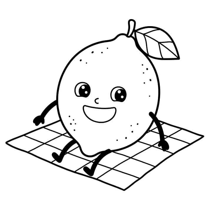 Fise de colorat cu Lămâie pentru copii de 5 ani