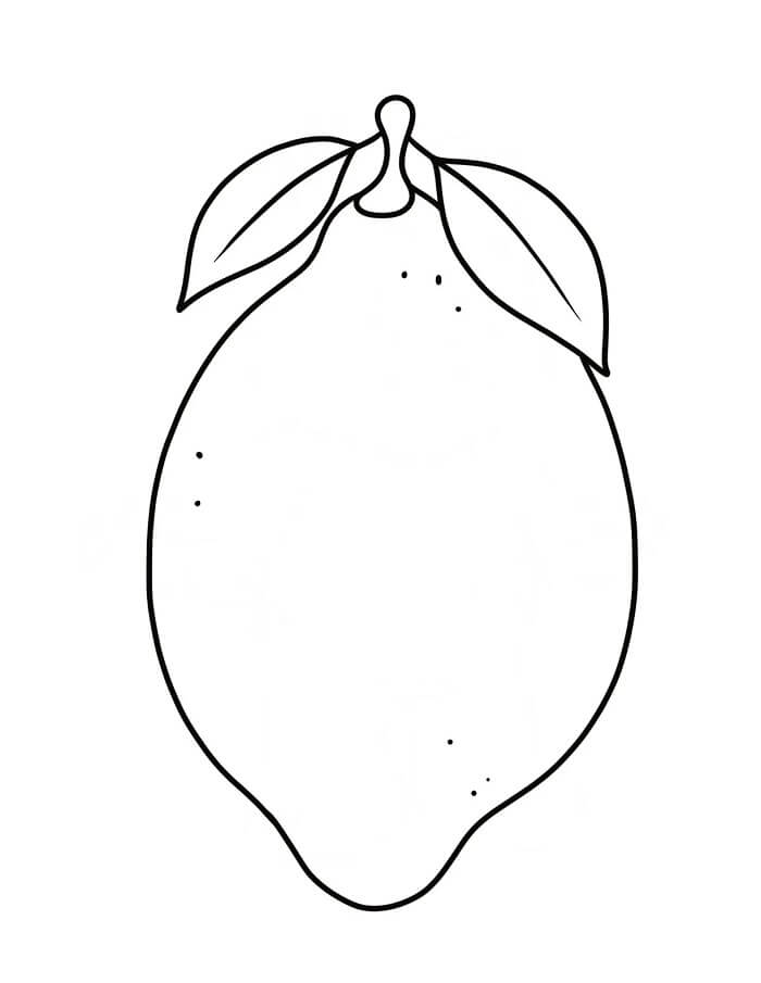 Fise de colorat cu Lămâie pentru tipărire