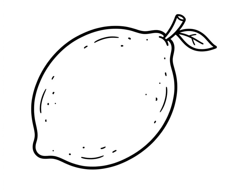 Fise de colorat cu Lămâie simplă