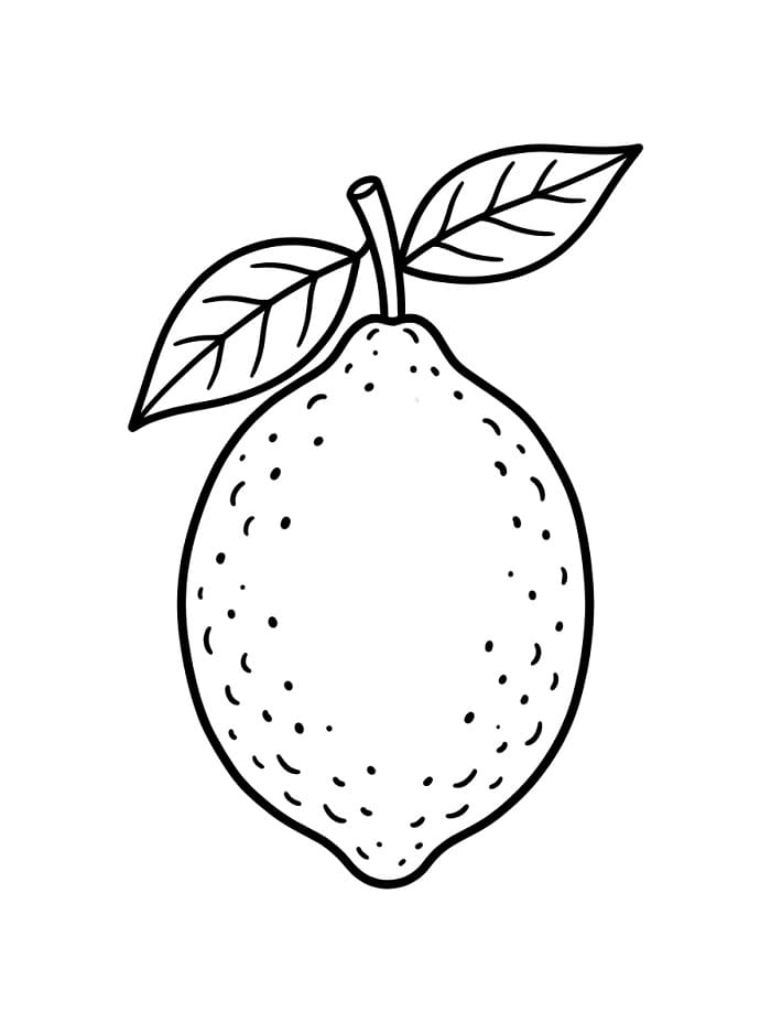 Fise de colorat cu Lămâie suculentă