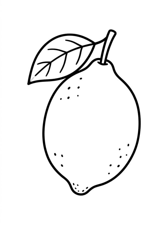 Fise de colorat cu O lămâie