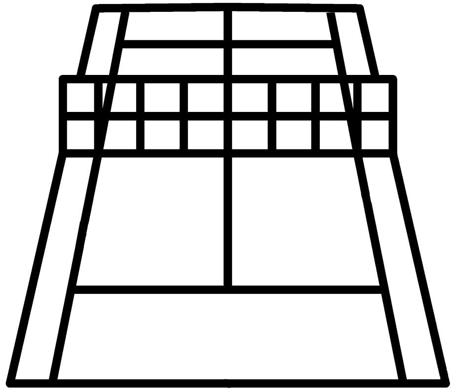 Fise de colorat cu Teren de tenis