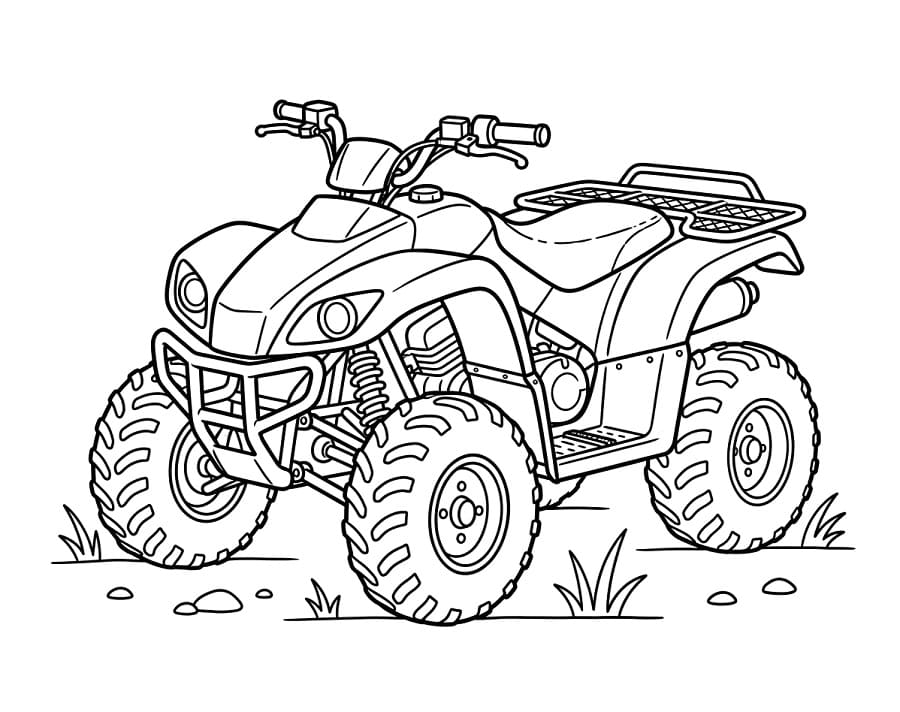 Fise de colorat cu Un ATV