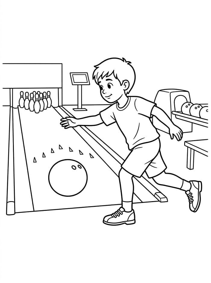 Planse de colorat cu Bowling