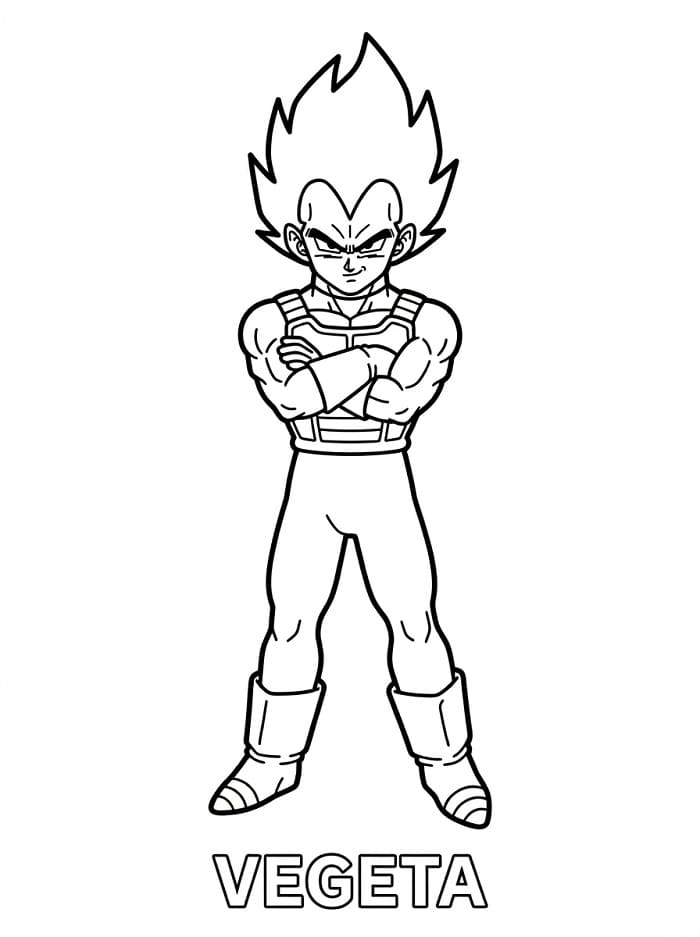 Planse de colorat cu Vegeta