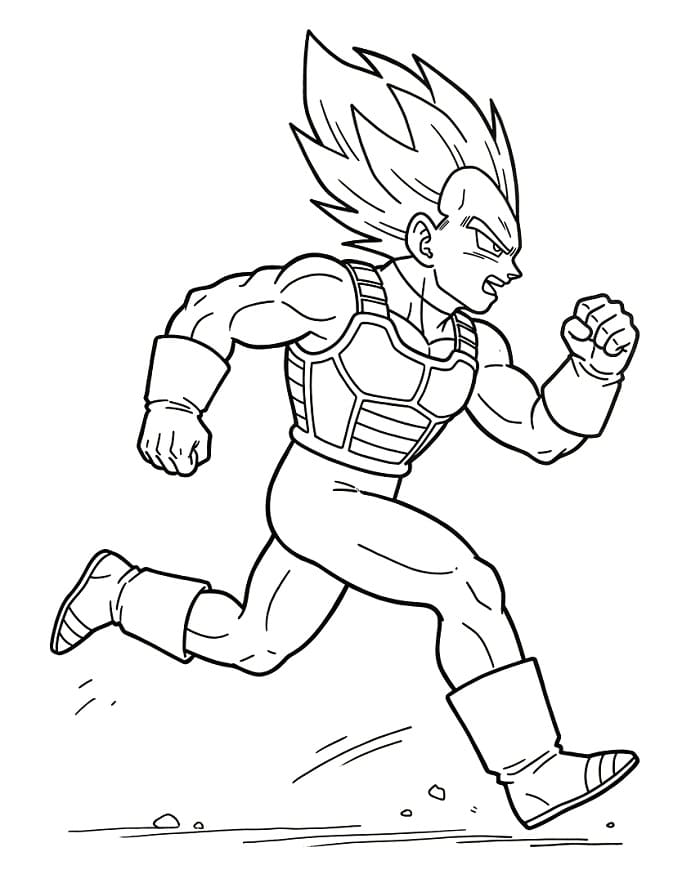 Fise de colorat cu Vegeta fantastic