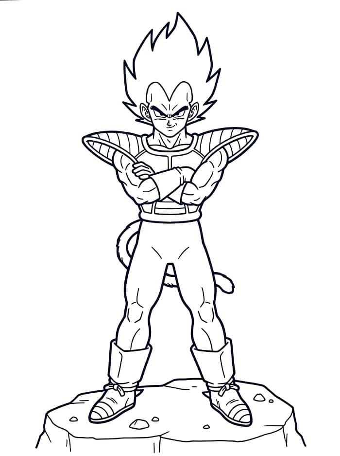 Fise de colorat cu Vegeta fără cost