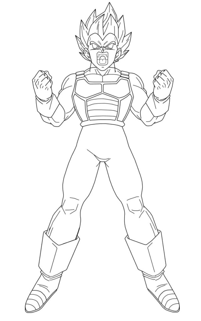 Fise de Colorat cu Vegeta imprimabil pentru cei mici