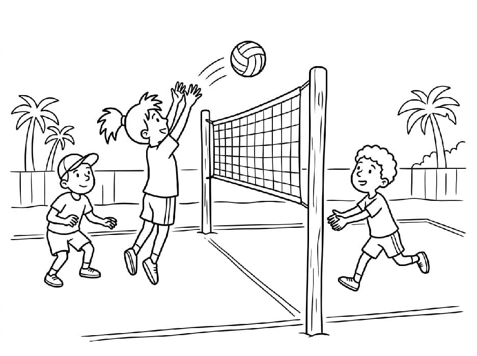 Fise de colorat cu Volei fără cost