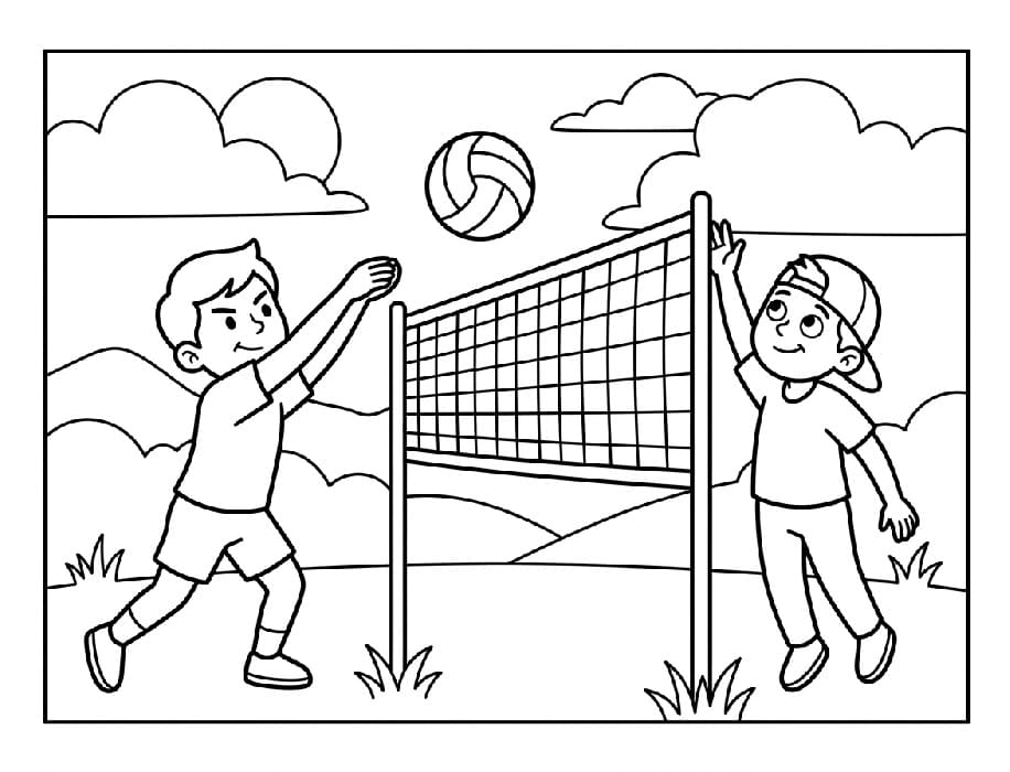 Fise de colorat cu Volei gratis