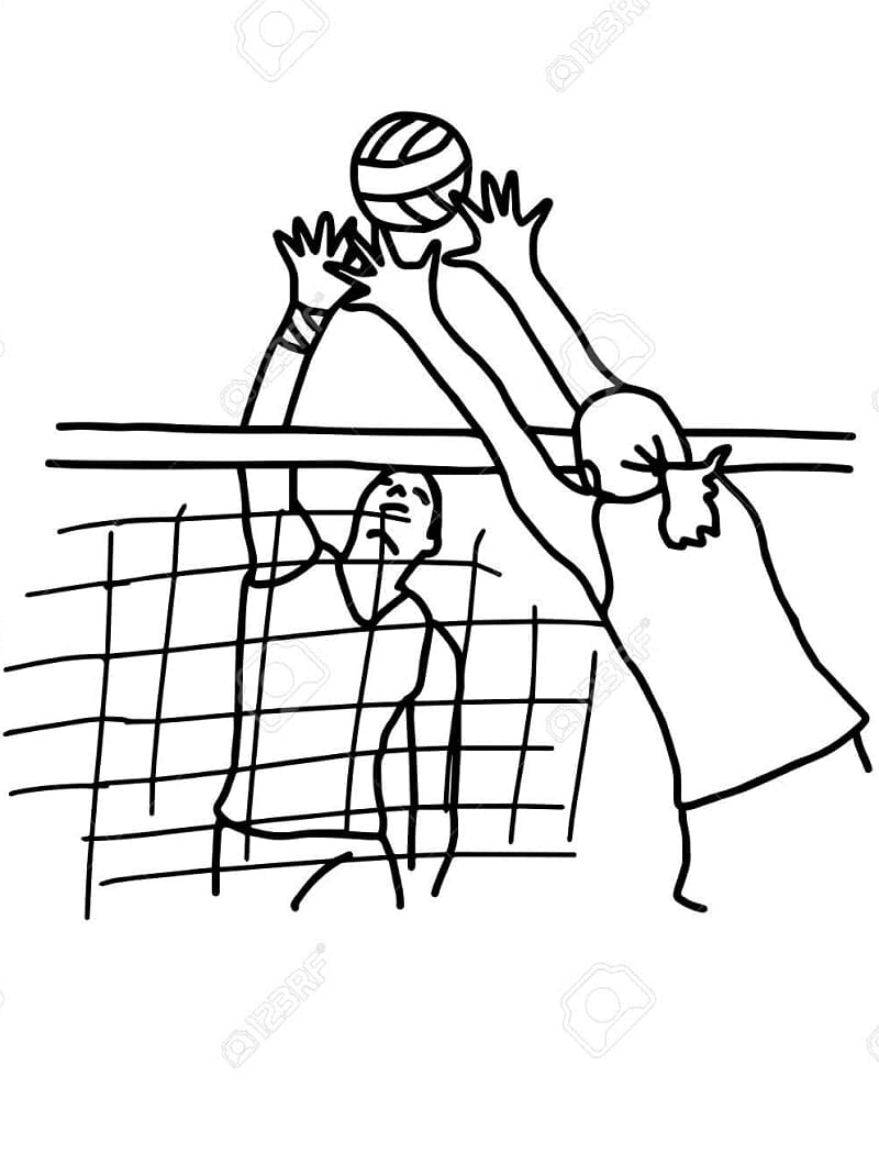 Fise de colorat cu Volei gratuit de tipărit