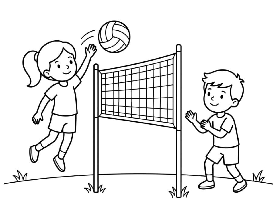 Planse de colorat cu Volei