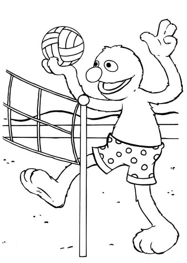 Fise de colorat cu Volei pentru copii de 2 ani