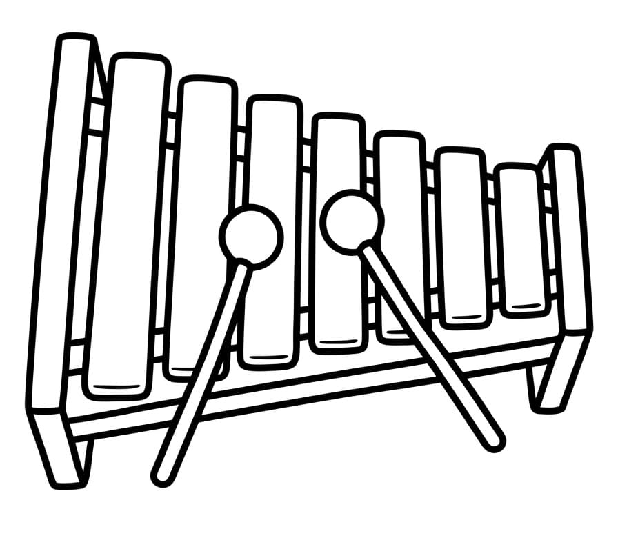 Fise de colorat cu Xilofon plăcut