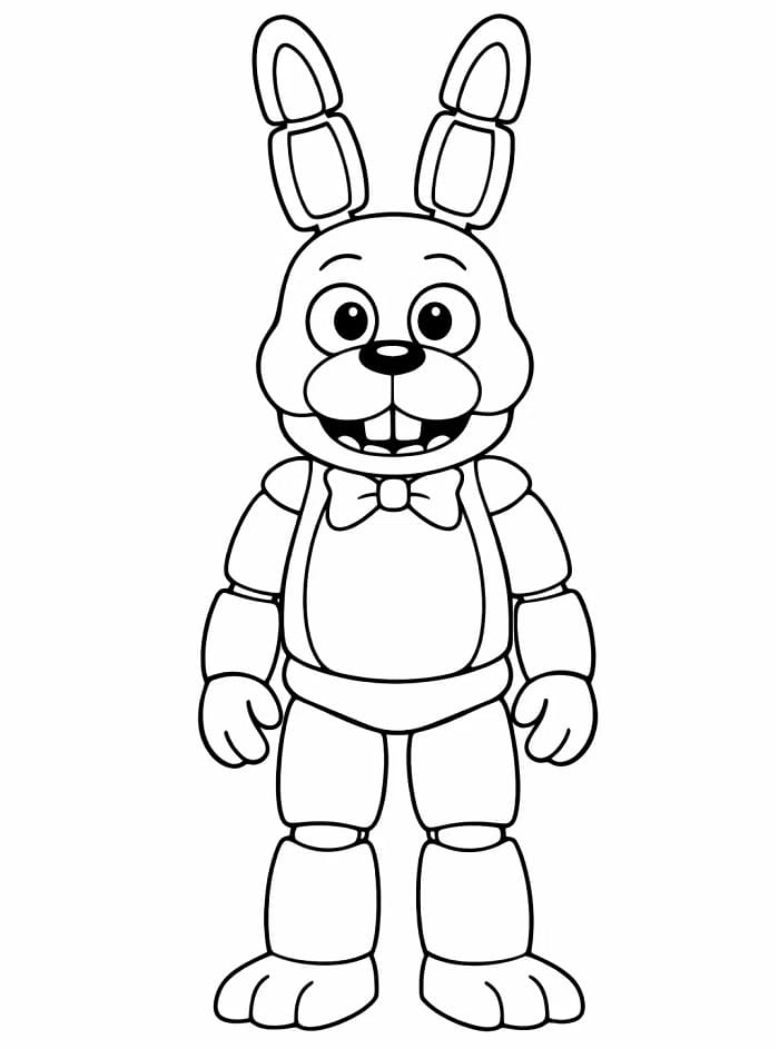 Fise de colorat cu Bonnie din FNAF