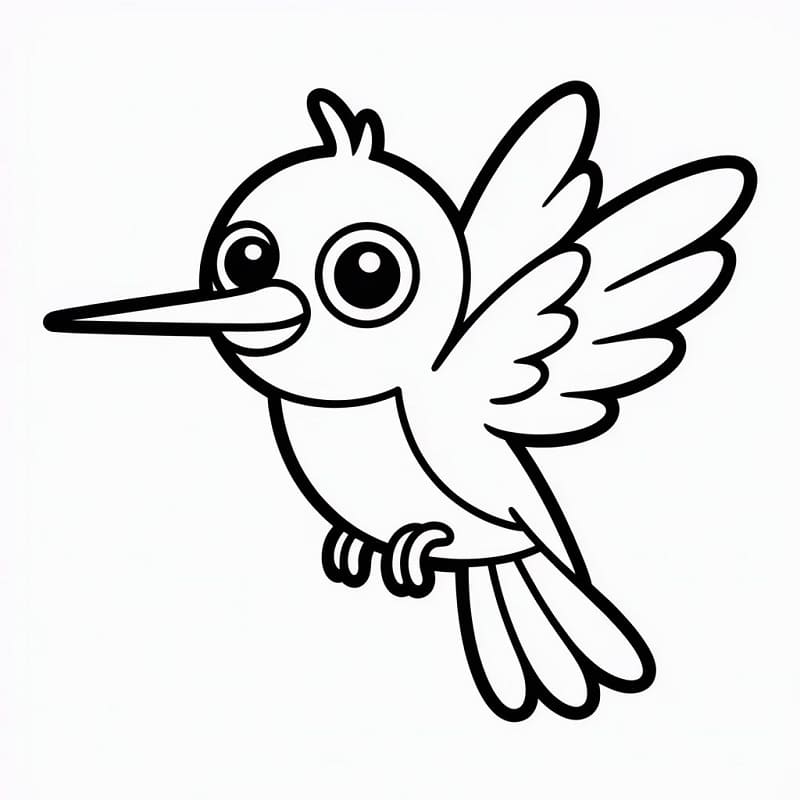 Fise de colorat cu Colibri de imprimat