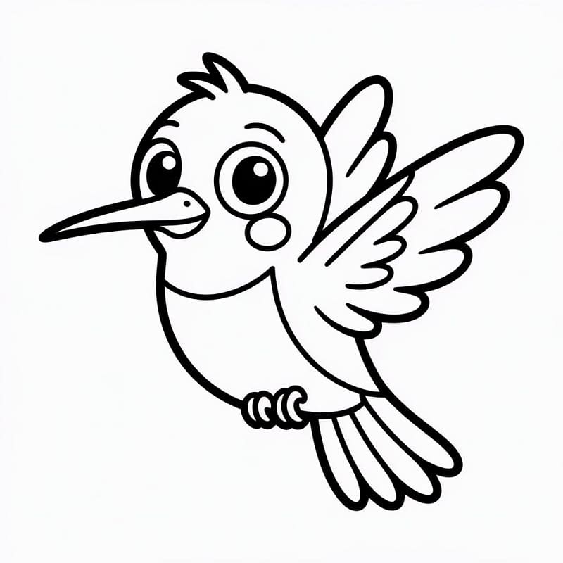 Fise de colorat cu Colibri pentru copii