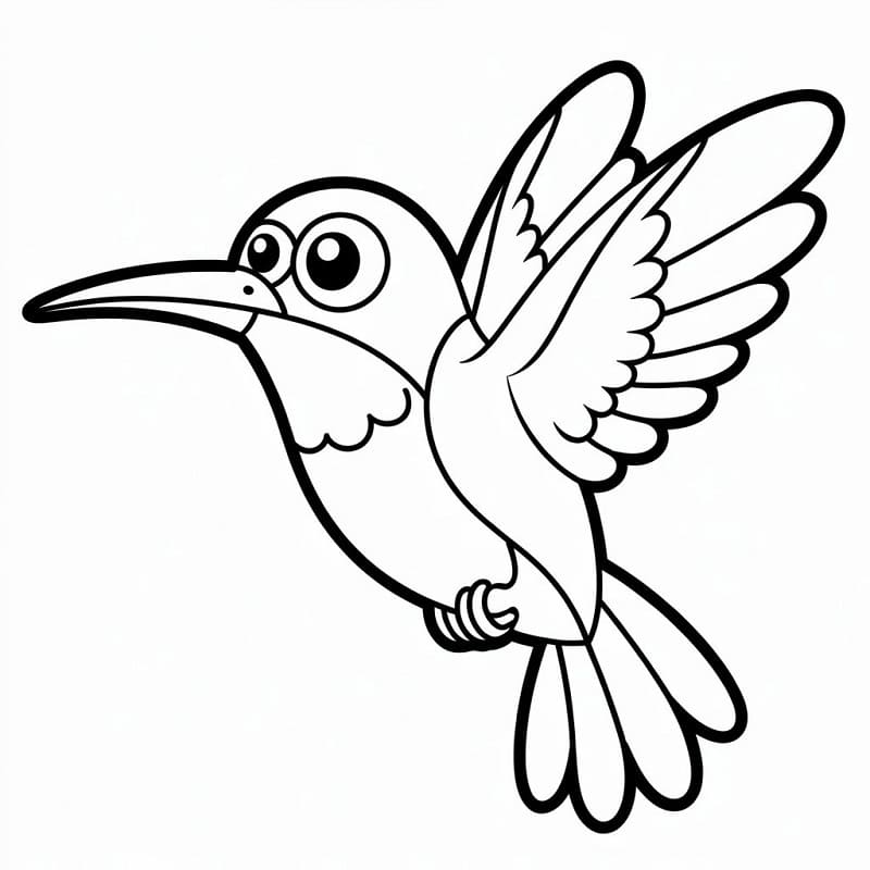 Fise de colorat cu Colibri pentru tipărire