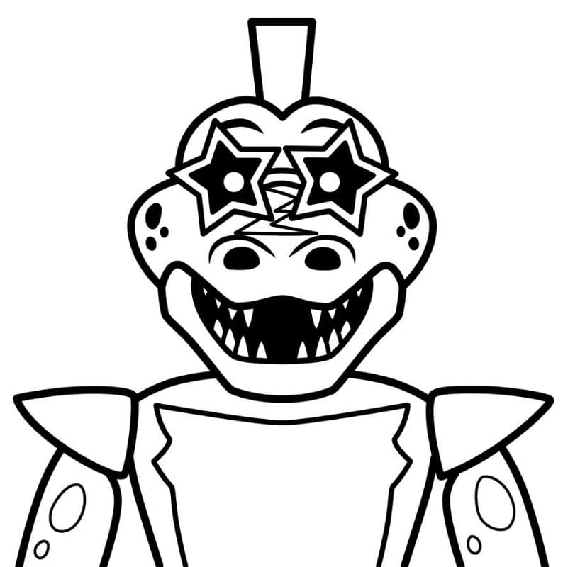 Fise de colorat cu FNAF Montgomery Gator