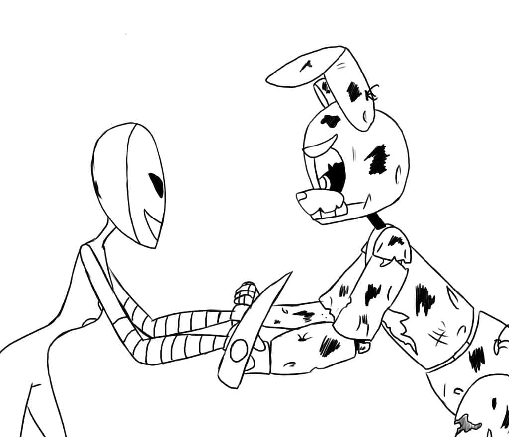 Fise de colorat cu FNAF gratuit