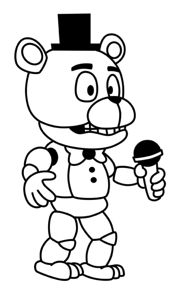 Fise de Colorat cu FNAF imprimabil gratuit