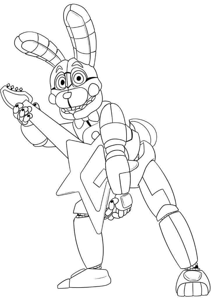 Fise de colorat cu FNAF imprimabil