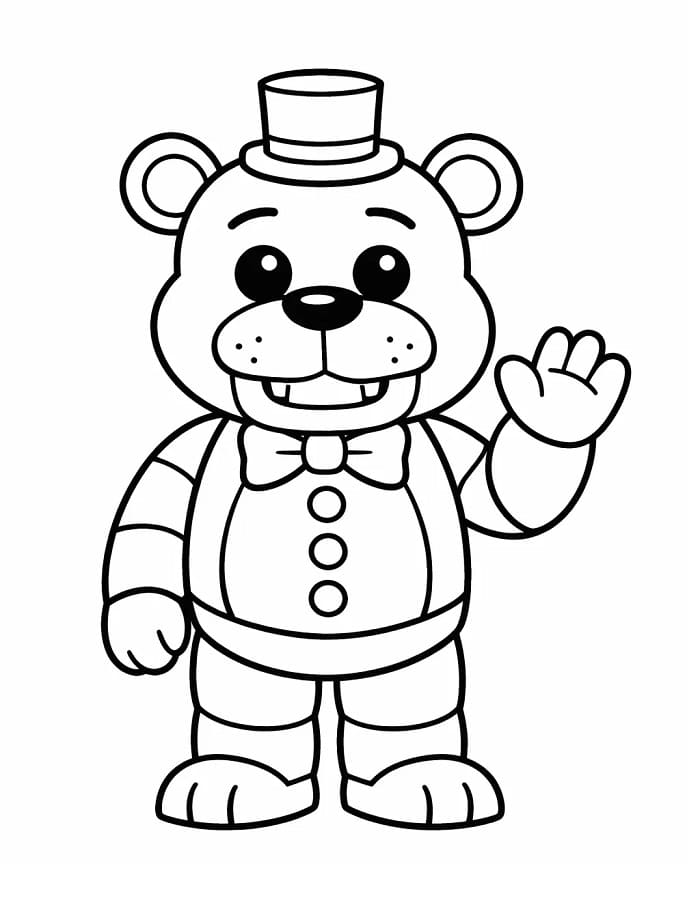 Fise de colorat cu Freddy Five Nights At Freddy's
