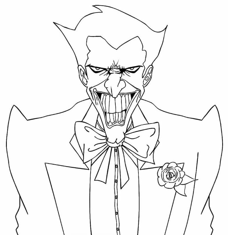 Fise de colorat cu Imagine gratuită cu Joker
