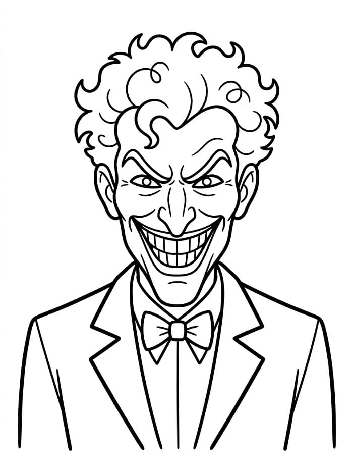 Fise de colorat cu Joker DC