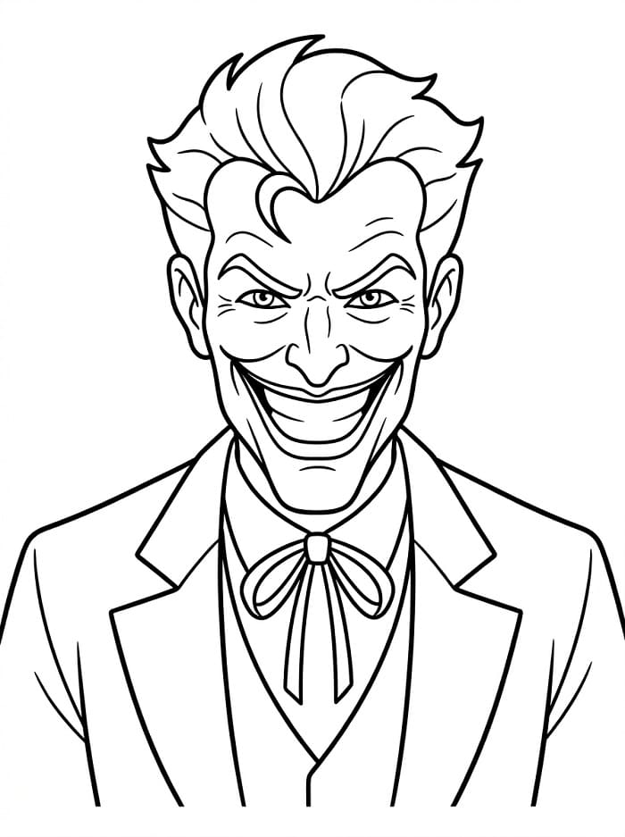 Fise de colorat cu Joker de la DC