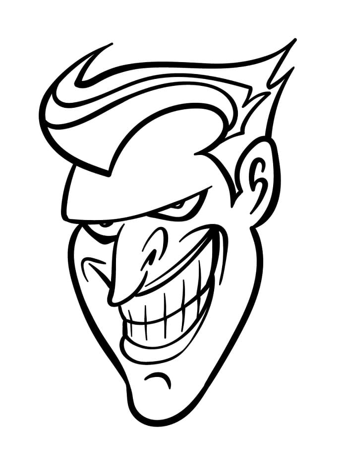 Fise de colorat cu Joker imprimabil gratuit