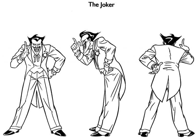 Fise de colorat cu Joker pentru copii de 1 an