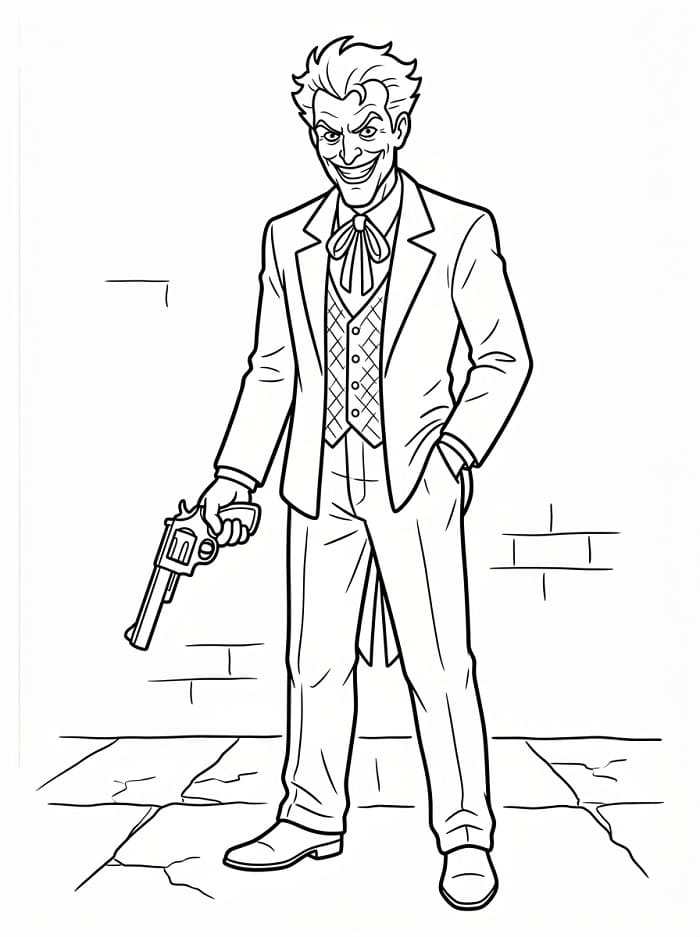 Fise de colorat cu Joker simplu