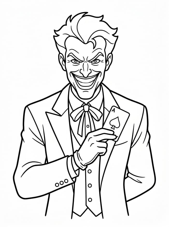 Fise de colorat cu Joker uimitor