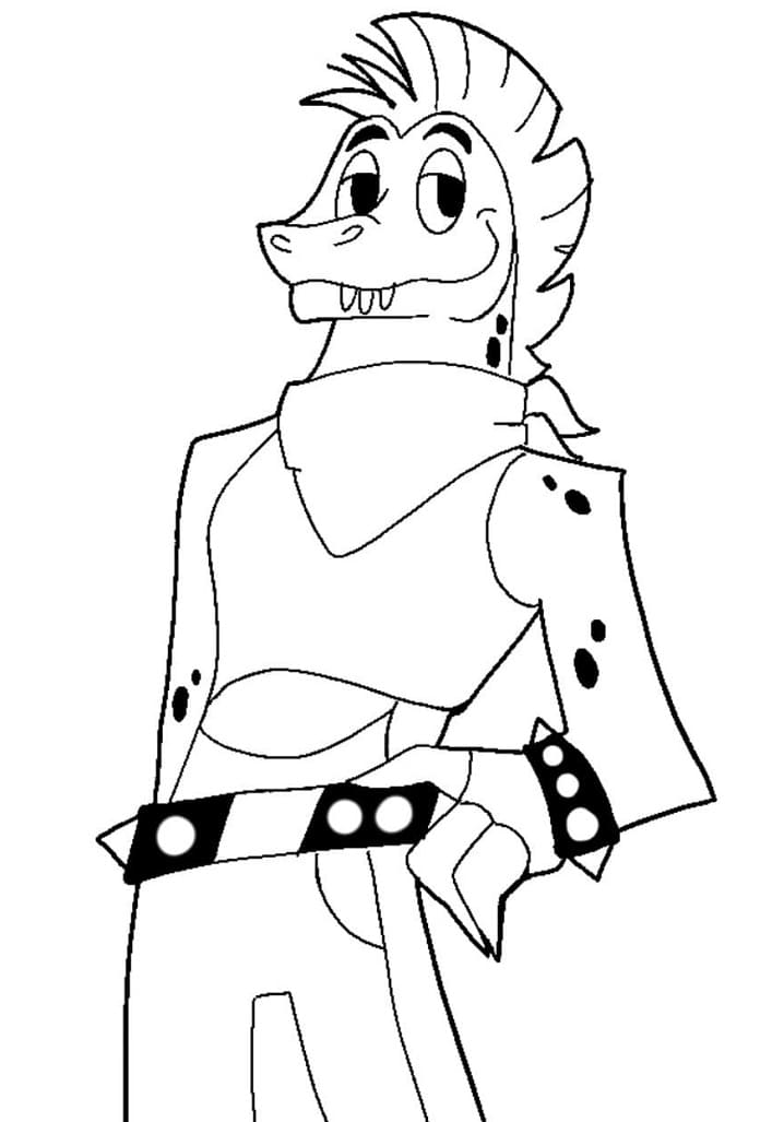Fise de colorat cu Montgomery Gator din FNAF