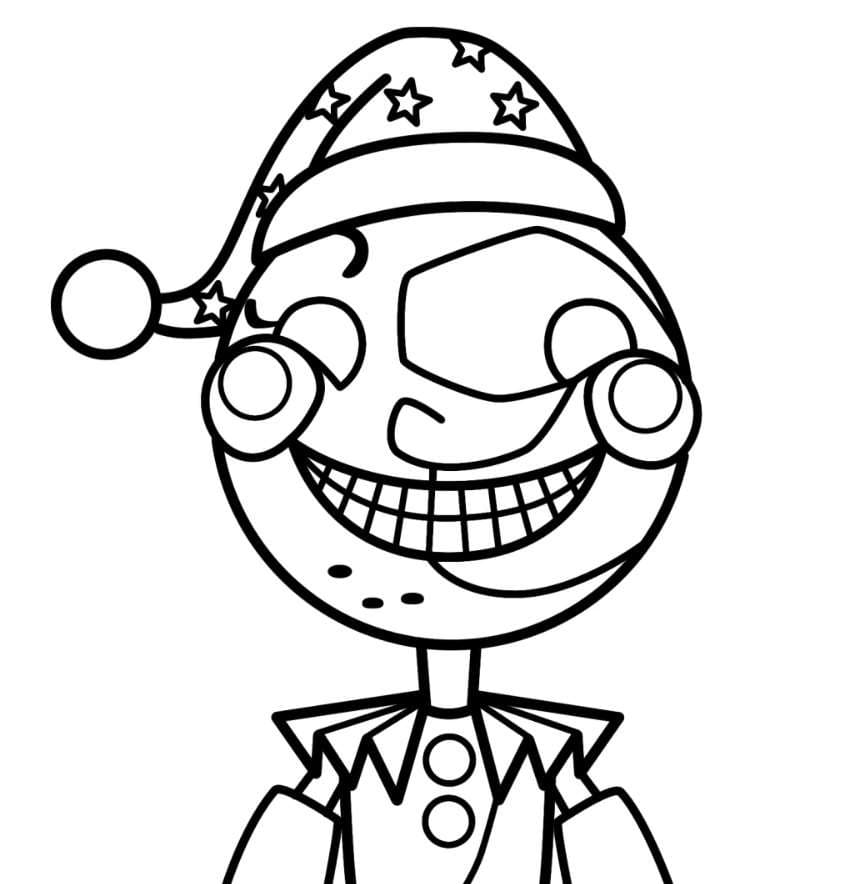Fise de colorat cu Moondrop din FNAF